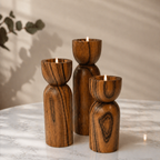 WOODEN CANDLE STAND
